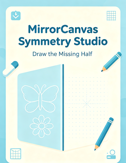 MirrorCanvas Symmetry Studio – Draw the Missing Half