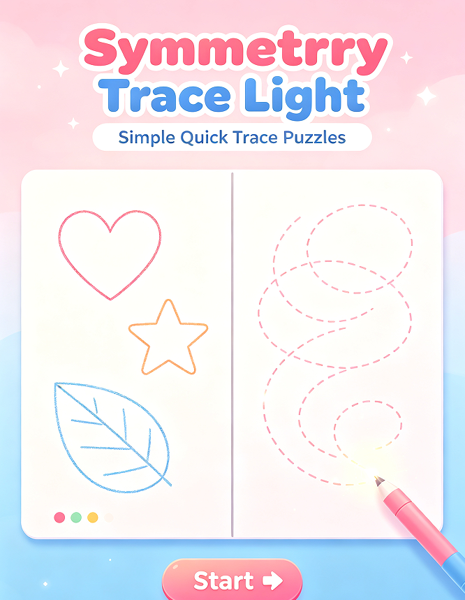 15.1 SymmetryTrace Light – Simple Quick Trace Puzzles - Image 1