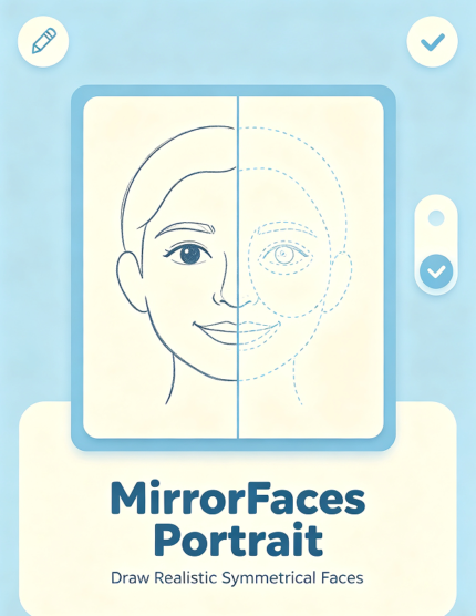MirrorFaces Portrait – Draw Realistic Symmetrical Faces