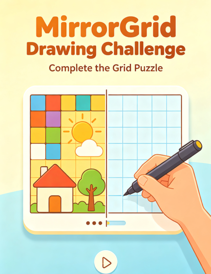 MirrorGrid Drawing Challenge – Complete the Grid Puzzle