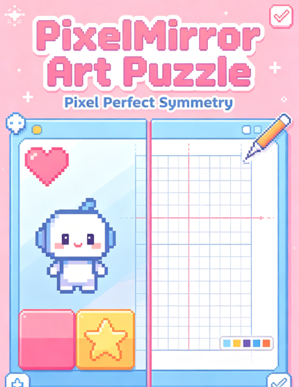 PixelMirror Art Puzzle – Pixel Perfect Symmetry